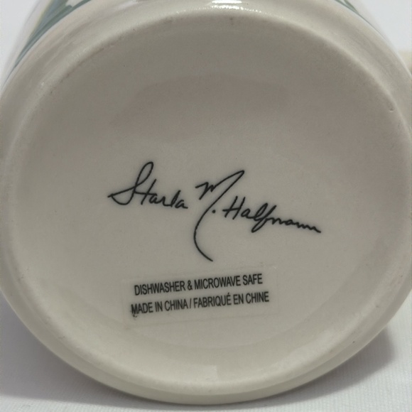 Anthropologie Starla Halfmann Petal Palette Coffee Cup Mug Initial Monogram A - Picture 7 of 7